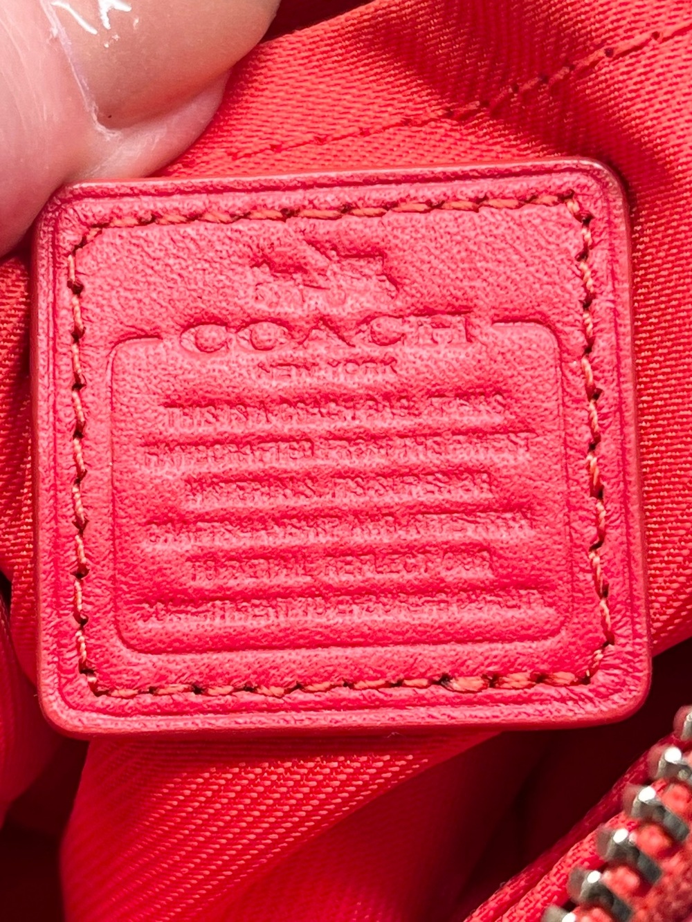 Coach Nolita Orange Pebbled Leather Wristlet/Mini Bag EUC - Picture 8 of 10